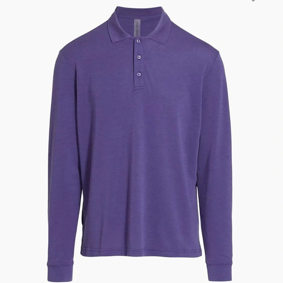 Outdoor Voices Birdie Long sleeve Polo Color: Oceanic/ Blue-Violet Golf Preppy - Picture 15 of 15